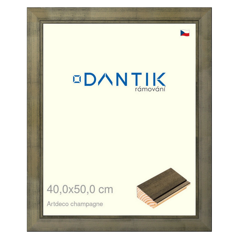 DANTIK rám na obraz 40x50 | Artdeco Champagne (Sklo Čiré)
