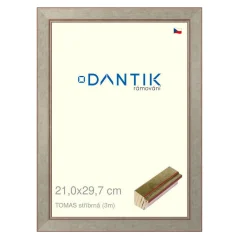 DANTIK obrázok, puzzle, fotorámik 21x29,7 | TOMAS strieborná (sklo číre)