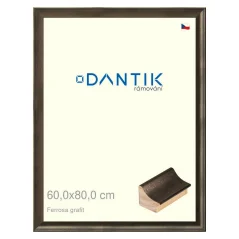 DANTIK obrázok, puzzle, fotorámik 60x80 | Ferrosa grafit (Plexi Clear)