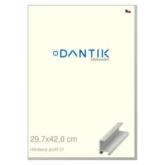DANTIK rám na obrázky, puzzle, fotografie 29,7x42 | ALU profil 6001 Strieborný matný (Plexi Clear)
