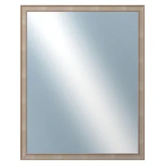 DANTIK - Zarámované zrkadlo - rozmer s rámom cca 80x100 cm z lišty TOOTH malá strieborná (3162)