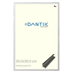DANTIK rám na obrázky, puzzle, fotografie 20x30 | ALU profil 7001 Strieborný lesklý (sklo číre)