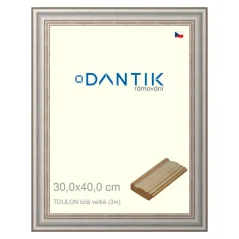 DANTIK rám na obrázky, puzzle, fotografie 30x40 | TOULON biely veľký (Plexi Clear)