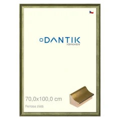 DANTIK obraz, puzzle, fotorámik 70x100 | Ferrosa gold (Plexi Clear)