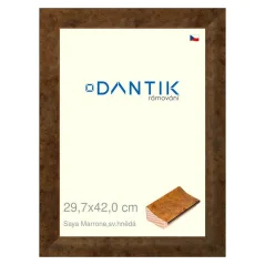 DANTIK rám na fotografie, puzzle, 29,7x42 | Saya Marrone svetlohnedá (Plexi Clear)
