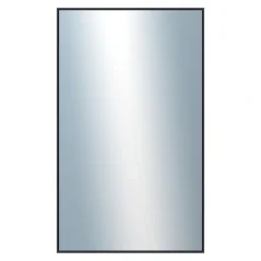 DANTIK - Zrkadlo v ráme - rozmery s rámom cca 60x100 cm z hliníka čiernej farby - P02-021 (7002021)