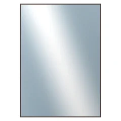 DANTIK - Zarámované zrkadlo - rozmer s rámom cca 50x70 cm z lišty Hliník wenge tmavá - P273-516 (7273516)