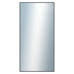 DANTIK - Zrkadlo v ráme - rozmery s rámom cca 50x100 cm z hliníka čiernej farby - P01-021 (7001021)