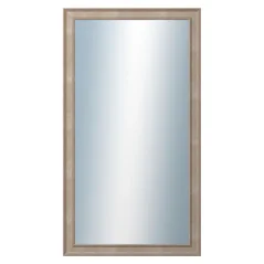 DANTIK - Zarámované zrkadlo - rozmer s rámom cca 50x90 cm z lišty TOOTH malá strieborná (3162)