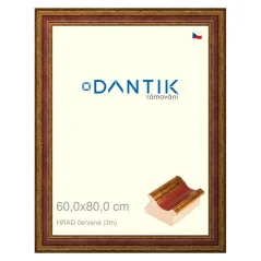 DANTIK obrázok, puzzle, fotorámik 60x80 | HRAD červená (Plexi Clear)