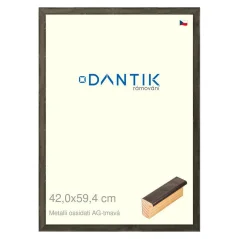 DANTIK obraz, puzzle, fotorámik 42x59,4 | Metalli oidati AG dark (Plexi Clear)