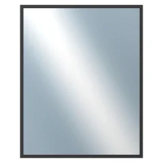 DANTIK - Zrkadlo v ráme - rozmery s rámom cca 80x100 cm z hliníka čiernej farby - P05-021 (7005021)