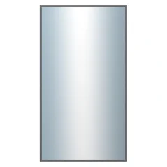 DANTIK - Zarámované zrkadlo - rozmer s rámom cca 50x90 cm z lišty Hliník grafit drás - P269-224 (7269224)