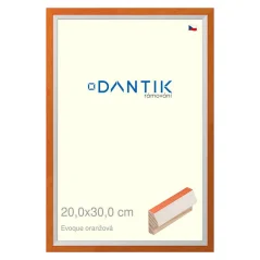 DANTIK obraz, puzzle, fotorámik 20x30 | EVOQUE oranžová (sklo číre)