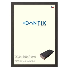 DANTIK obraz, puzzle, fotorámik 70x100 | RETRO tmavosivá (Plexi Clear)