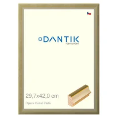 DANTIK obrázok, puzzle, fotorámik 29,7x42 | OPERA Colori žltá (Plexi Clear)