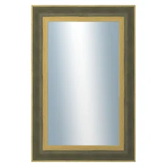 DANTIK - Zarámované zrkadlo - rozmer s rámom cca 40x60 cm z lišty ZVRATNÁ zelenozlatá plast (3070)