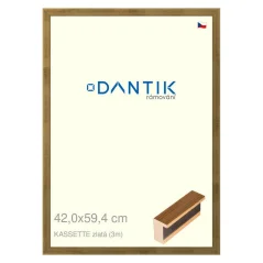 DANTIK obraz, puzzle, fotorámik 42x59,4 | KASSETTE gold (Plexi Clear)