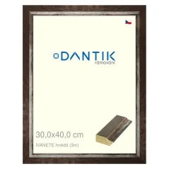 DANTIK obraz, puzzle, fotorámik 30x40 | IVANETE hnedá (Plexi Clear)
