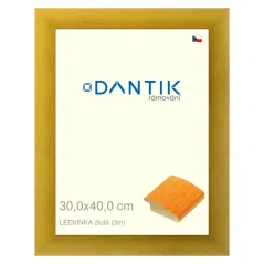DANTIK obraz, puzzle, fotorámik 30x40 | LEDVINKA žltá (Plexi Clear)