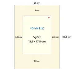 Paspartovací kartón DANTIK - P59 - 4x8452 - 21x29 - 713x18v (A4 na výšku)