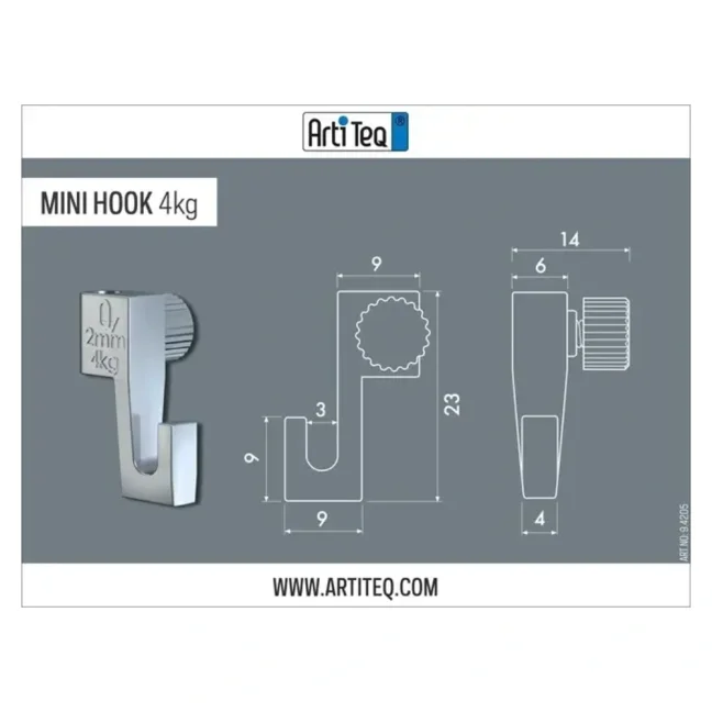 Závěsný systém na obrazy Háček na šroubek Minihook 4 Kg