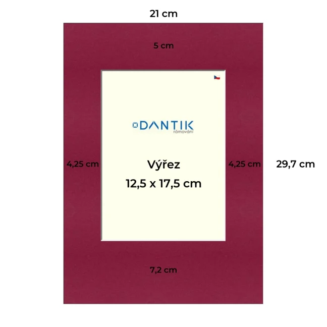 Paspartovací kartón DANTIK - P59-4x8432-21x29-713x18v (A4 na výšku) Paspartovací kartón DANTIK - P59-4x8432-21x29-713x18v (A4 na výšku)