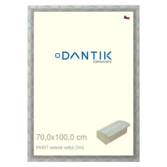 DANTIK rám na obrázok, puzzle, fotografiu 70x100 | PAINT green large (Plexi Clear)