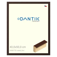 DANTIK obraz, puzzle, fotorámik 40x50 | KASSETTE hnedý (Plexi Clear)