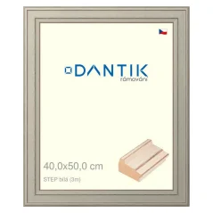 DANTIK obraz, puzzle, fotorámik 40x50 | STEP white (Glass Clear)