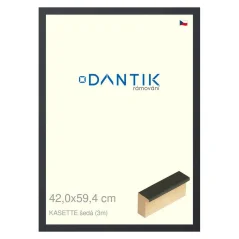 DANTIK obraz, puzzle, fotorámik 42x59,4 | KASSETTE sivá (Plexi Clear)