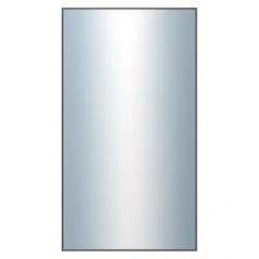 DANTIK - Zarámované zrkadlo - rozmer s rámom cca 50x90 cm z lišty Hliník wenge tmavá - P273-516 (7273516)