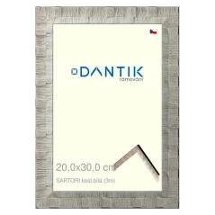 DANTIK rám na fotografie, puzzle, 20x30 | SARTORI bone white (sklo číre)