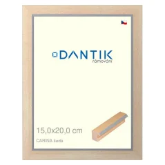 DANTIK obraz, puzzle, fotorámik 15x20 | CARINA sivá (sklo číre)