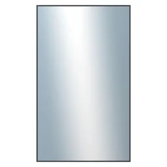 DANTIK - Zrkadlo v ráme - rozmery s rámom cca 60x100 cm z hliníka čiernej farby - P01-021 (7001021)
