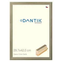 DANTIK obraz, puzzle, fotorámik 29,7x42 | OPERA Colori sivá (Plexi Clear)