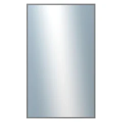 DANTIK - Zarámované zrkadlo - rozmer s rámom cca 60x100 cm z lišty Hliník sivá drás. - P269-223 (7269223)