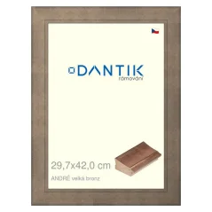 DANTIK obraz, puzzle, fotorámik 29,7x42 | ANDRÉ big bronze (Plexi Clear)