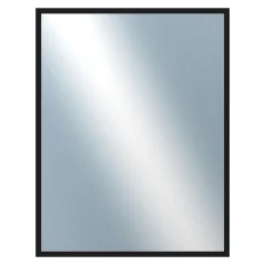 DANTIK - Zrkadlo v ráme - rozmery s rámom cca 70x90 cm z lišty PERLA čierna lesklá vysoká (2548)