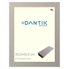 DANTIK rám na obraz, puzzle, fotografie 30x40 | FC White flat (Plexi Clear)