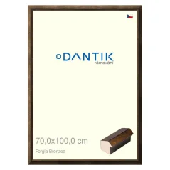 DANTIK rámik na obrázky, puzzle, fotografie 70x100 | Forgia Bronzea (Plexi Clear)