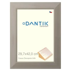 DANTIK rám na obrázky, puzzle, fotografie 29,7x42 | Caa Decapato white (Plexi Clear)
