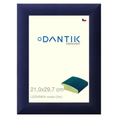 DANTIK obraz, puzzle, fotorámik 21x29,7 | LEDVINKA modrá (sklo číre)