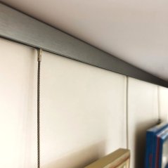Závesný systém na obrazy – SET Click Rail strieborná 3 m (6× oceľové, 6× Auto Grip)