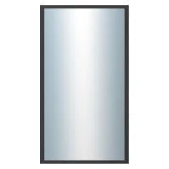 DANTIK - Zrkadlo v ráme - rozmery s rámom cca 50x90 cm z hliníka čiernej farby - P05-021 (7005021)