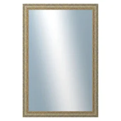 DANTIK - Zarámované zrkadlo - rozmer s rámom cca 80x120 cm z lišty ZVRATNÁ bielozlatá plast (3067)