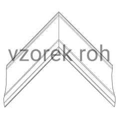 Vzorek rámařské lišty rohový - 3106 TAIGA sv.hnědá