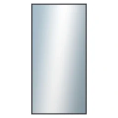 DANTIK - Zrkadlo v ráme - rozmery s rámom cca 50x100 cm z hliníka čiernej farby - P02-021 (7002021)
