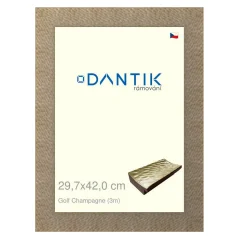 DANTIK obraz, puzzle, fotorámik 29,7x42 | Golf champagne (Plexi Clear)