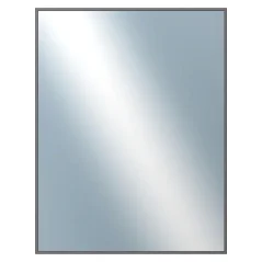 DANTIK - Zarámované zrkadlo - rozmer s rámom cca 70x90 cm z lišty Hliník grafit drás - P269-224 (7269224)